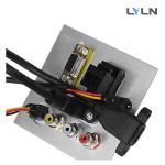 Wall Mounted AV Wall Plate , Hdmi Vga Audio Faceplate For Training Room
