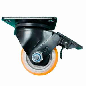 Quality 50MM AGV Spare Parts Transparent Swivel Caster Wheels With Plate Brake wholesale