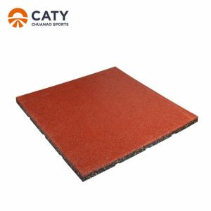 Quality Red Square Playground Rubber Mulch , Shock Absorbing Outdoor Play Area Flooring wholesale