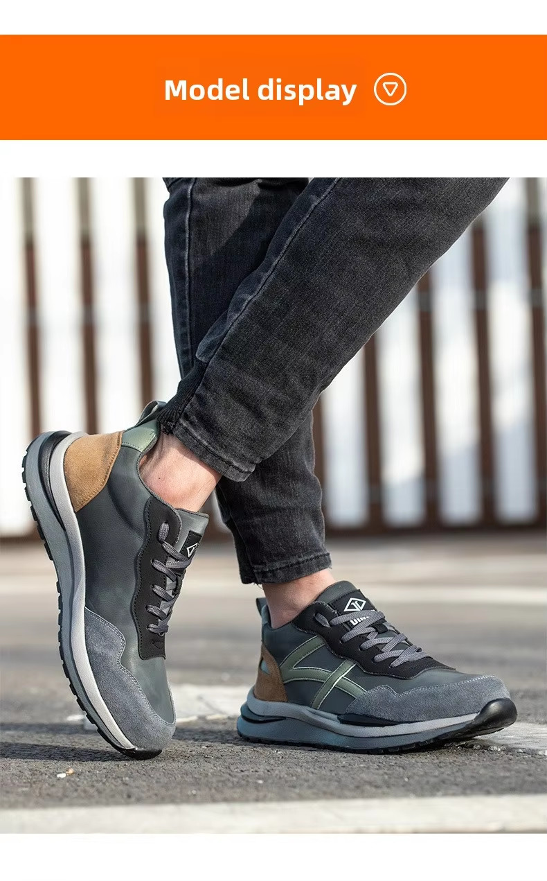 Rubber Sole Suede Microfiber Construction Safety Shoes With Standard Steel Toe And Kevlar Midsole