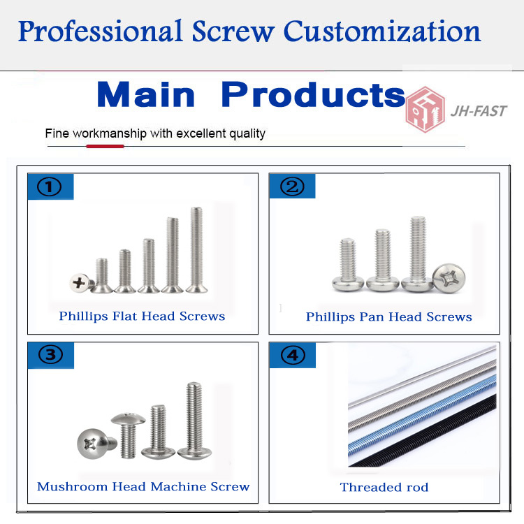 Passivated GB Cross Recessed Mushroom Head Machine Screw Stainless Steel 304 M3 M4 M5 M6 M8