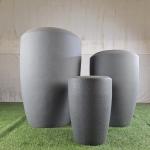 Modern Indoor Outdoor Round Fiber Cement Pot For Home Garden Flower Plant Pot