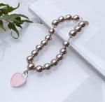 Adjustable Plain S925 Stretch Sterling Silver Beaded Bracelet Lightweight