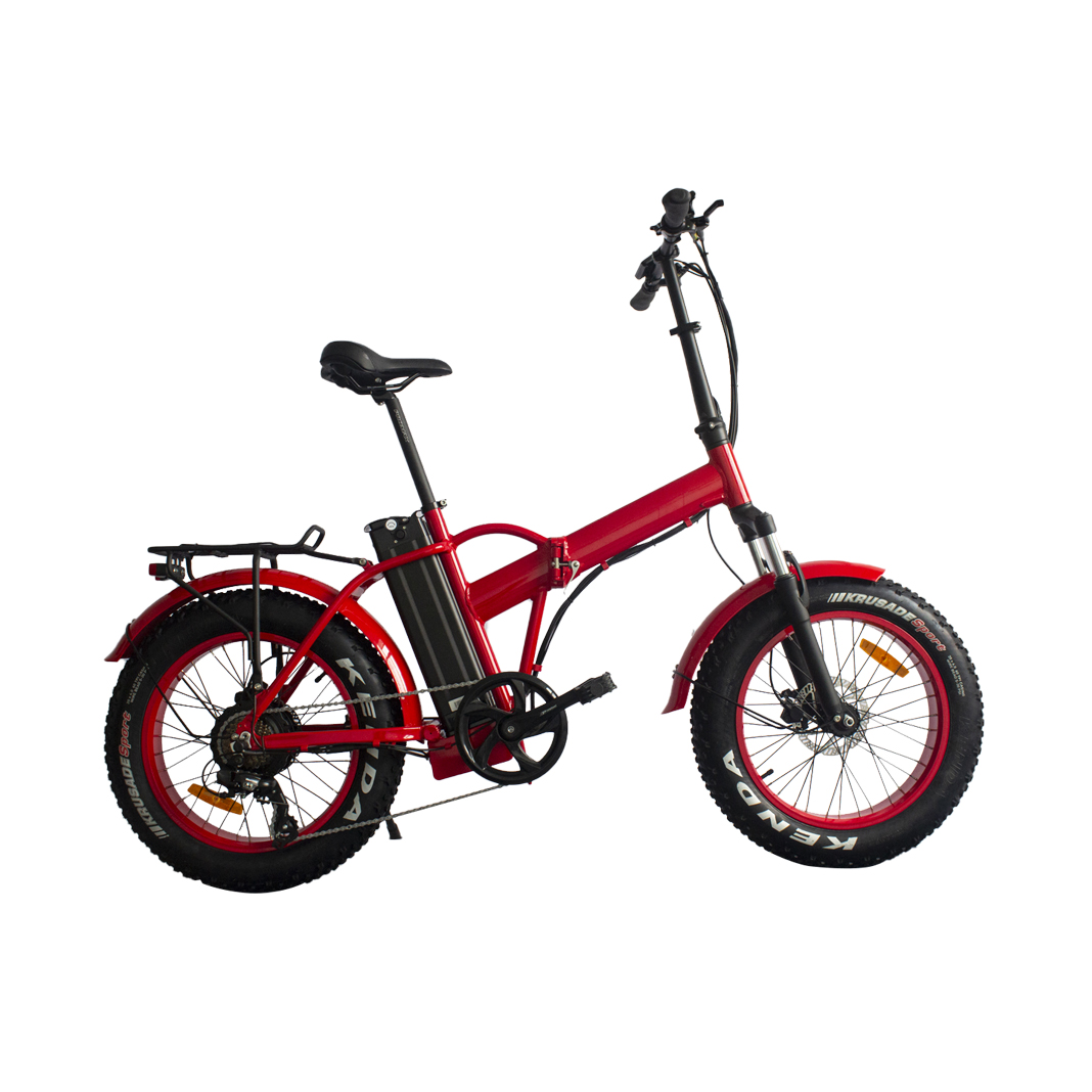 Two-Wheel Foldable Portable Electric Bike 40 Mile Range 48V 500W Rear Motor 20in