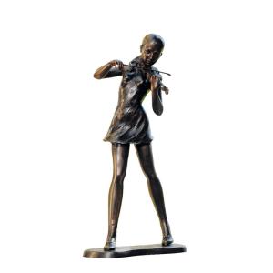 Quality Cast Iron Garden Folk Art Metal Sculptures / Antique Metal Statues wholesale