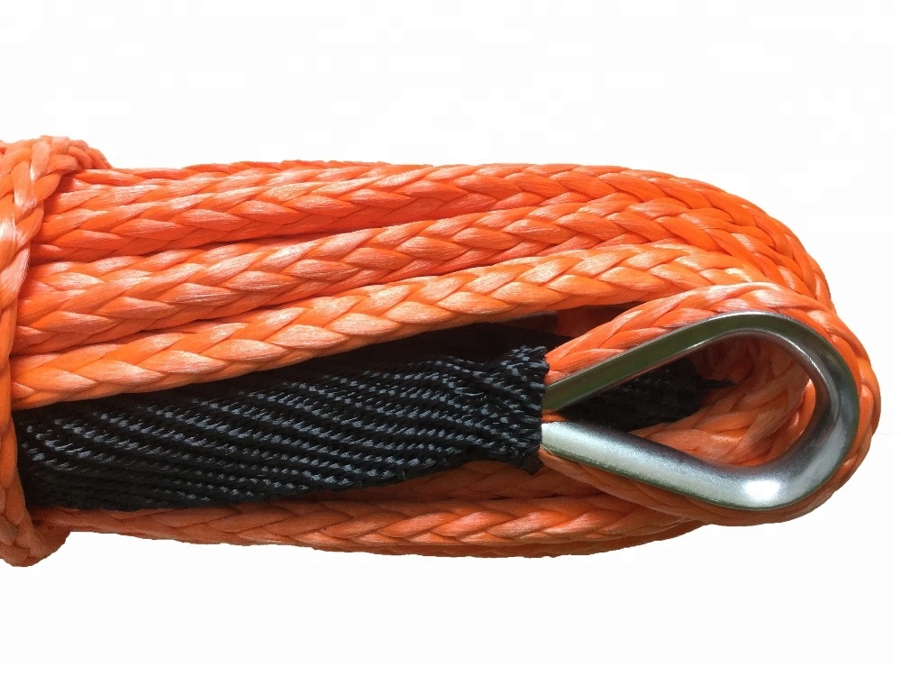30m UHMWPE Braided Synthetic Fiber Winch Rope 14mm Extension Customizable ODM Support