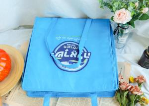 Quality Blue Color Non Woven Tote Bags , Non Woven Shopping Bag Tinfoil Paper Lining Zipper wholesale