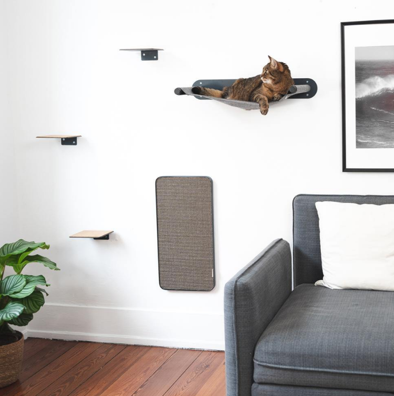 Wall Mount Multi-Layer Cat Post for Climb and Scratch Ideal for Multi-Cat Households