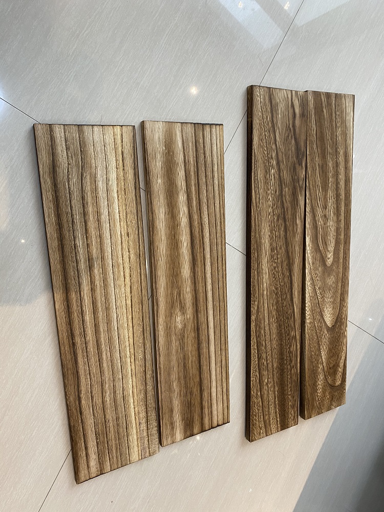 Rustic Floating Shelves Wall Mounted Type with Paulownia Wood Boards Craftsmanship