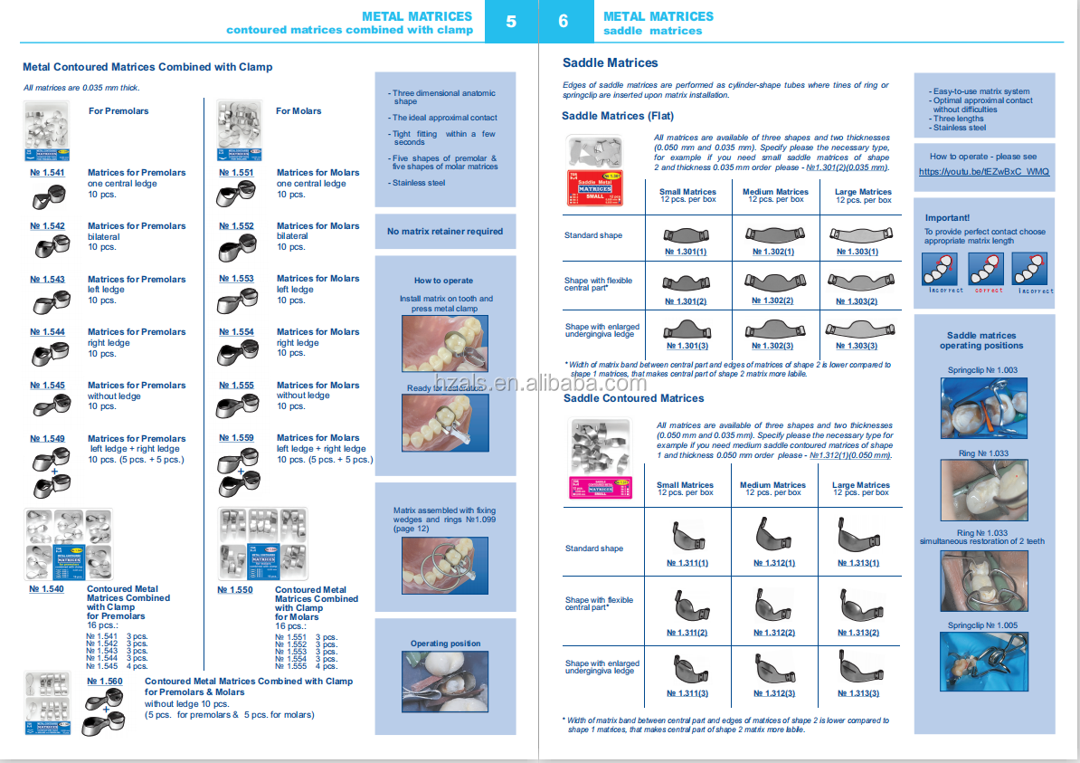 Manual Fixing Transparent Wedges Thin and Medium Wedge 2 Types No. 1.810 Kit 40 pcs. TOP BM for Dental Professionals