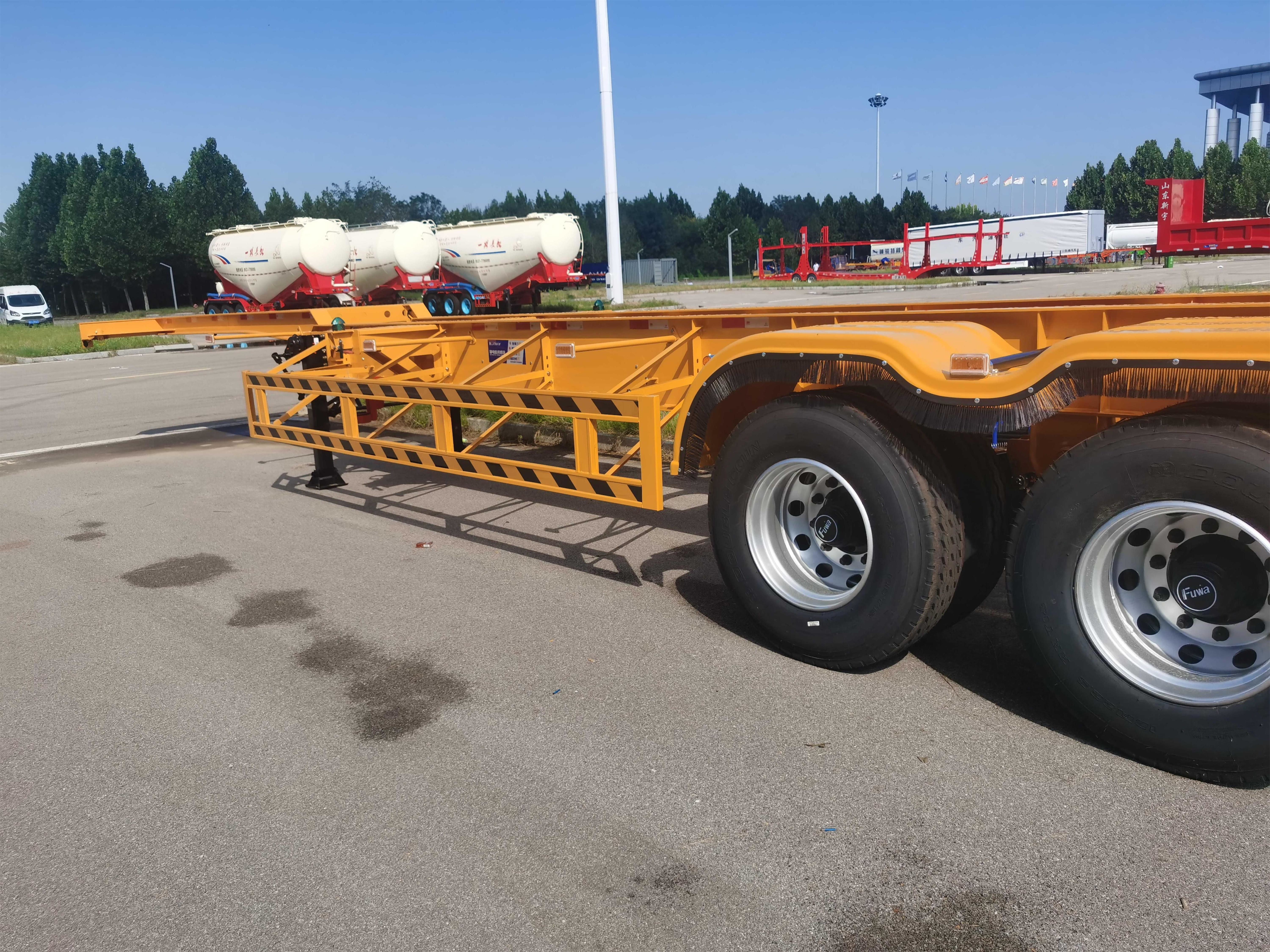 2 Axle 20ft 40ft Skeleton Trailer Container Skeletal Trailer Transporter