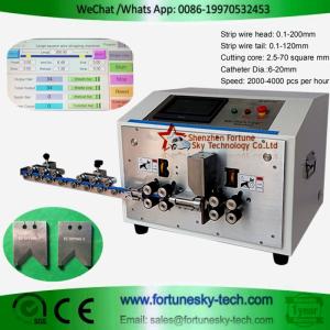Quality English Catheter Dia.:6-20mm Wire head strip: 0.1-200mm Wire tail strip:0.1-120mmAutomatic Wire Cutter Stripper Machine wholesale