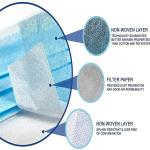 Blue 3 Ply Disposable Mask / Air Pollution Protection Mask Low Respiratory