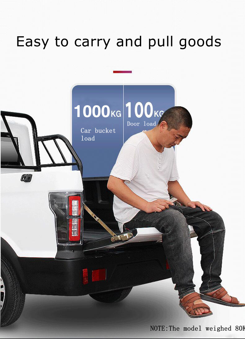 Customized Leather Electric Pickup Truck with 1500W Motor and 8-10 Hours Charging Time