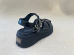 Fashion Black Velvet Platform Sandals Bright Surface Summer