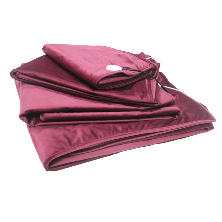 Wholesale Custom Home Best Portable Smart Washable Folding Far Infrared Energy Efficient Flannel Heated Blanket