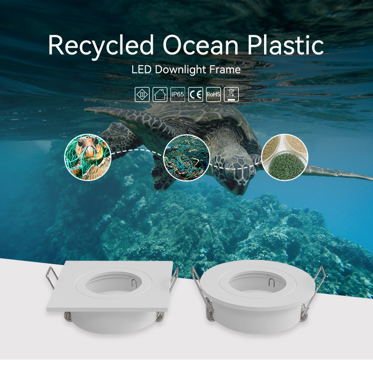 IP65 Waterproof Downlight Frames Recycled Ocean Plastic Down Light Housing