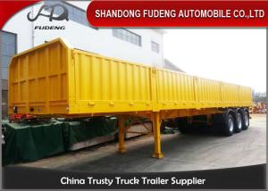 Quality Q345B Carbon Steel 3 Axles 50 Ton Dropside Cargo Trailer wholesale