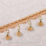 Machine producing OEM wholesale beautiful fabric drapery trimmings beaded pom
