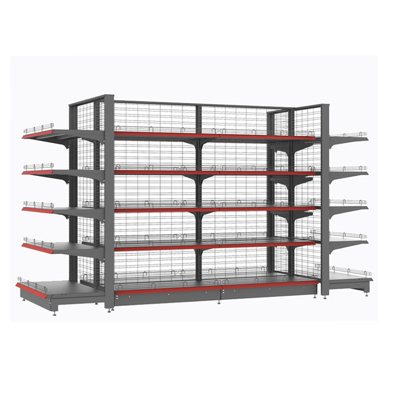 1800mm 900mm Metal Wire Mesh Supermarket Shelf Rack Storage Shelves Gondola 100KG