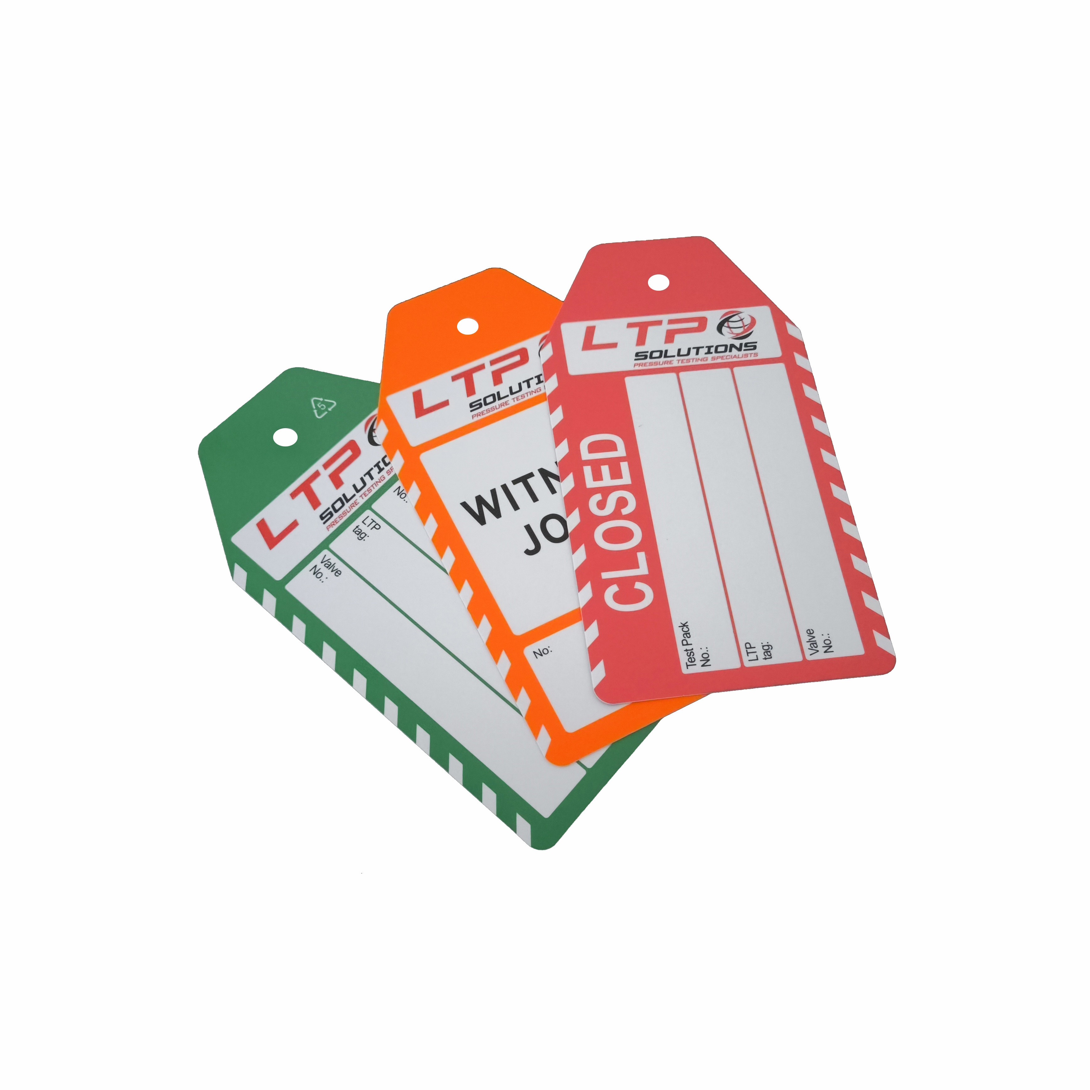 Customized Plastic Hang Safety Tags for Industrial Applications
