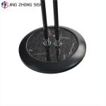 Aluminium Alloy Poster Display Stand 300x430mm Adjustable Panel Double Pole