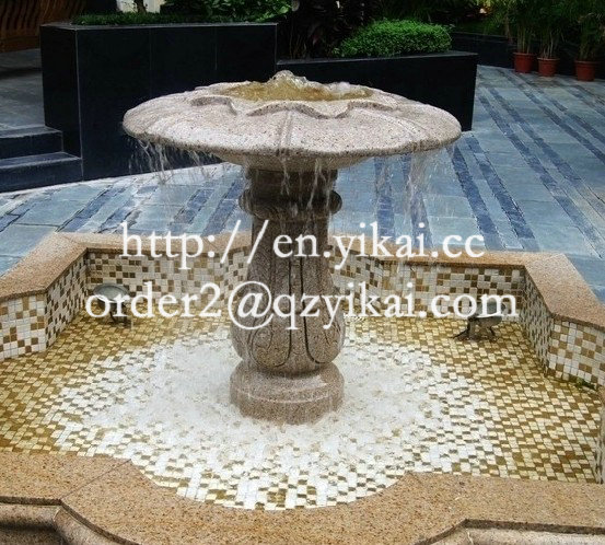 Hand Carved Stone Fountain, Outdoor Garden Water Fountain (YKOF-50)