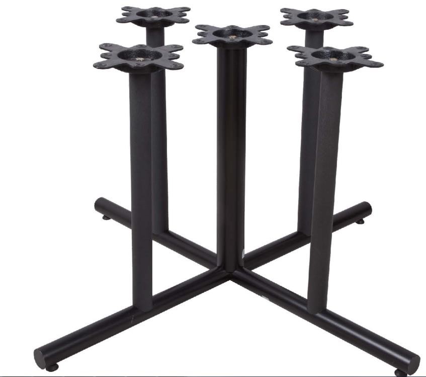 Restaurant Dining Table Legs Round Metal Bar Table Base Black / Brown Colour