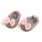 Promotion fur upper Soft sole lovely bowknot party toddler girl baby sandals
