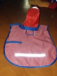 Quality dog raincoat w/reflective strip wholesale