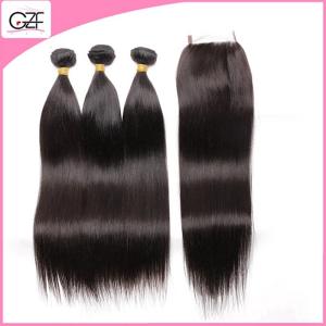 Quality 7A 4 pcs Virgin Straight Hair Can Be Mixed Length Malaysian Straight Hair with Closure wholesale