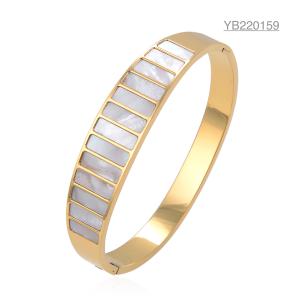 Quality European And American Style Bracelet Stainless Steel Bracelet Vertical Stripe Inlaid Bangle wholesale