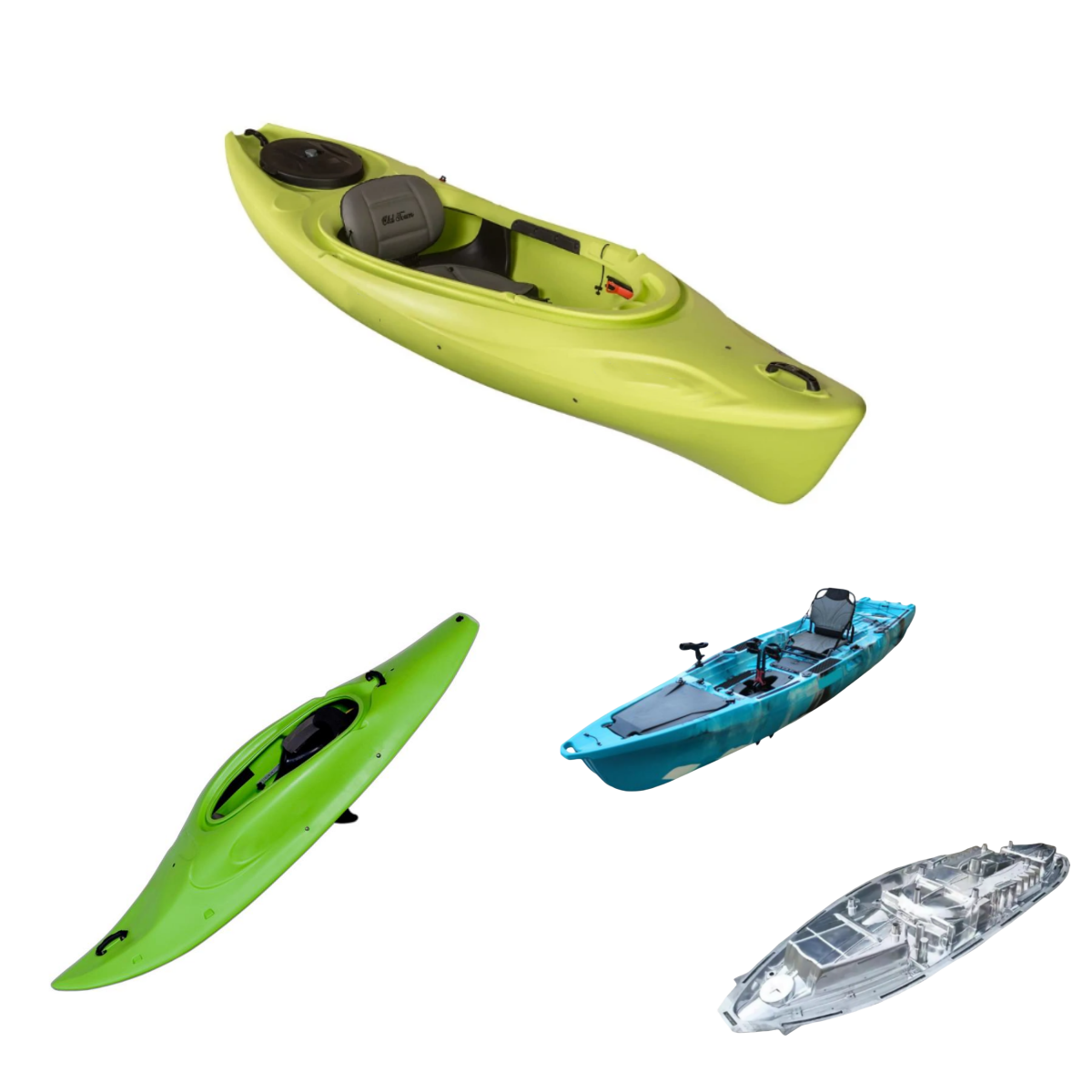 PE 12 Foot Recreational Sit On Top Kayak Custom Roto Molded Kayak 1