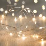 IP44 5M 10M Battery Operated 8 Mode Timer LED Copper Wire String Light