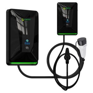 Quality 7KW 11KW 21KW Black Wall-Mounted Single-Gun Electric Vehicle AC Charging Pile For Home Use wholesale