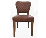 Brown Leather Dining Chairs With Wooden Legs Defaico Furniture