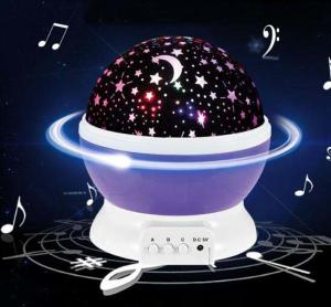 Quality Romantic Room LED USB Rotating Star Projector Sky Night Lamp With Music wholesale