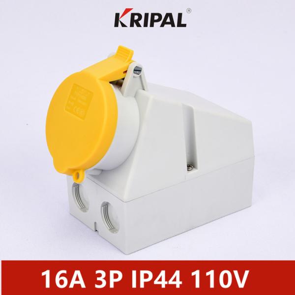 IP44 16A 32A IEC Waterproof Industrial Power Socket Surface Mounted
