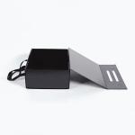 Magnetic Flip Rigid Cardboard Packaging Black Kraft Boxes 20x18x6
