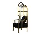 Luxury Indoor Modern Chairs Gold / Sliver Color Birdcage Chair