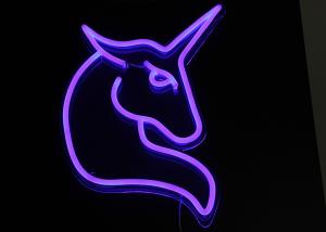 Quality 12V Blue LED Neon Signs Unicorn Shape Handmade Visual Artwork Decor wholesale