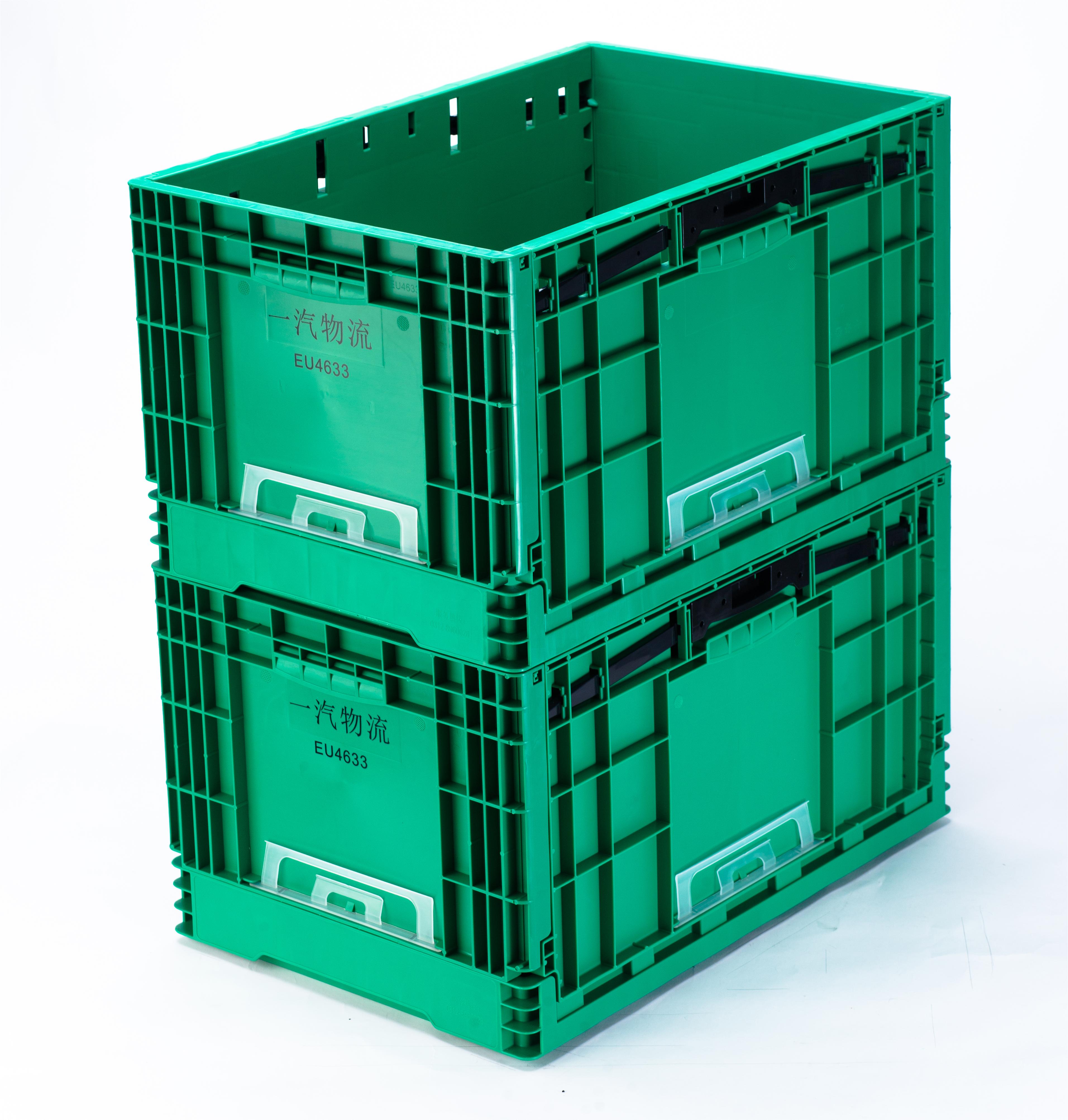 Collapsible Storage Plastic Crate for Fruit Moving Customized Color Solid Box Style