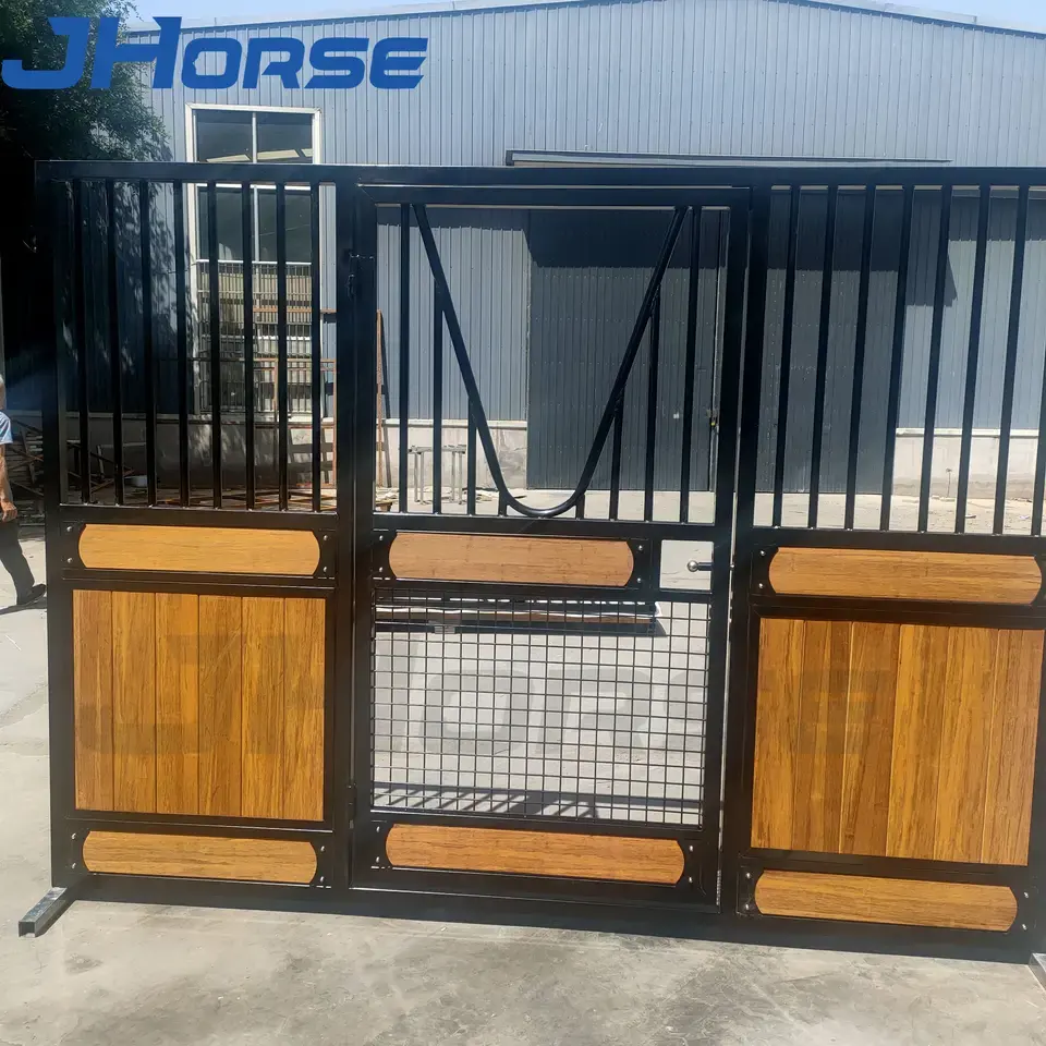 Sliding Door Horse Stall Panels Width Customized Bamboo Wood Infill
