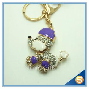 Quality Rhinestone Mouse Shape Metal Key chain Metal Crystal Lovely Key Chain wholesale