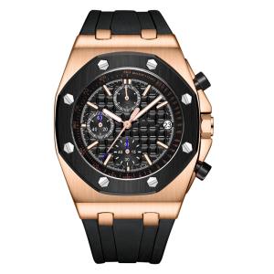 Quality Multi Function Men'S Silicone Quartz Watch Fashion With Calendar wholesale