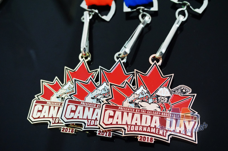 Die Casing Medallions Custom Sports Medals For Baseball Or Basketball With Canada Leaf