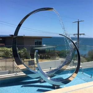 Quality Metal C Shape Stainless Steel High Polishing Mirror Sculptures For Fountain wholesale