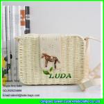 LDTT-014 light pink straw bags for girls, fashion rattan handbags with metalic