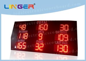 Quality High Brightness Cricket Electronic Scoreboard , Led Portable Scoreboard Red Color wholesale