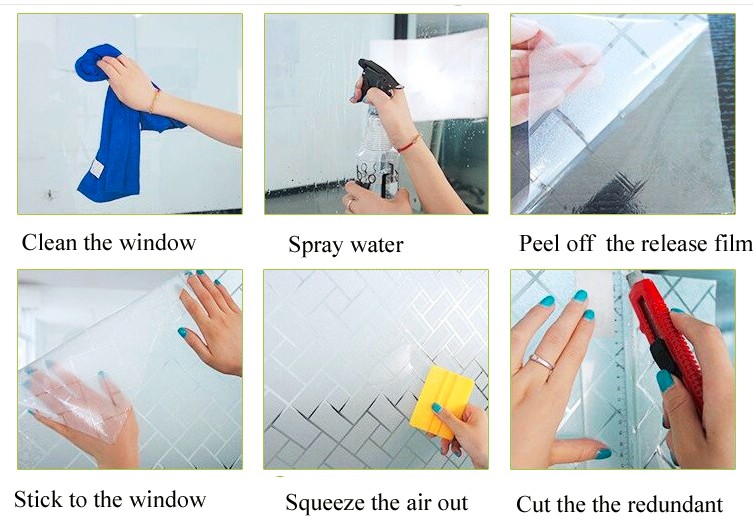 Decorative Privacy Window Film for Glass Stickers Removable Static Cling Film